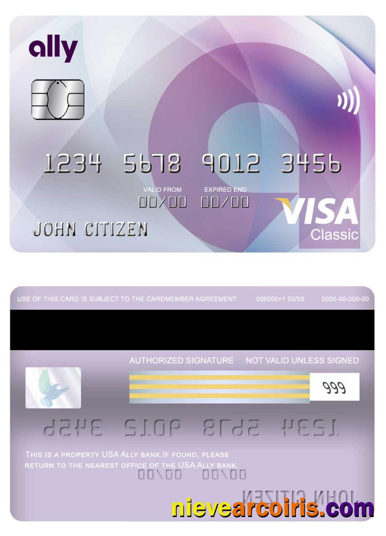 USA Ally bank visa classic card